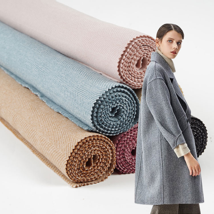 The herringbone middle wool fabric fabric has become a popular product in the textile industry